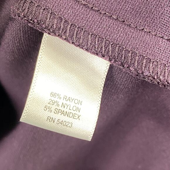 Banana Republic Dark Purple Three-Quarter Sleeve Sheath Dress Women's Size 2 - Picture 6 of 7